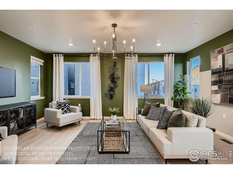 Furnished interior view inside a new home in Baseline, Broomfield (Image 31). Furnished interior view inside a new home in Baseline, Broomfield (Image 31).