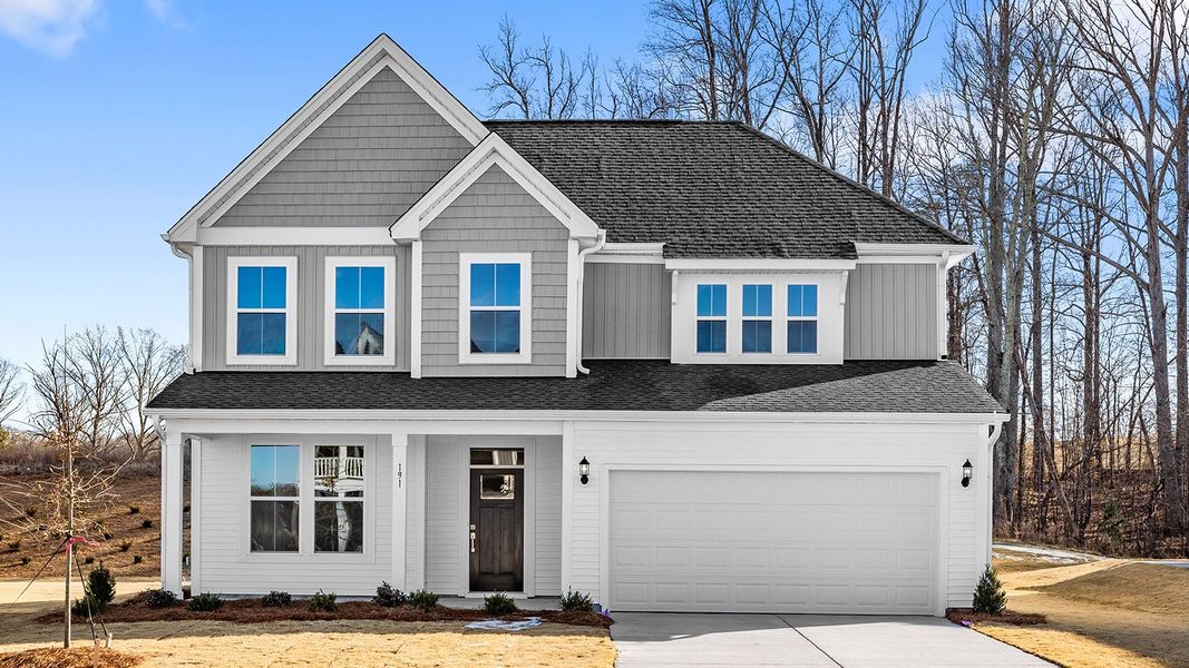 Front exterior of a new home in Fieldstone, Lexington, NC, highlighting curb appeal (Image 1). Front exterior of a new home in Fieldstone, Lexington, NC, highlighting curb appeal (Image 1).