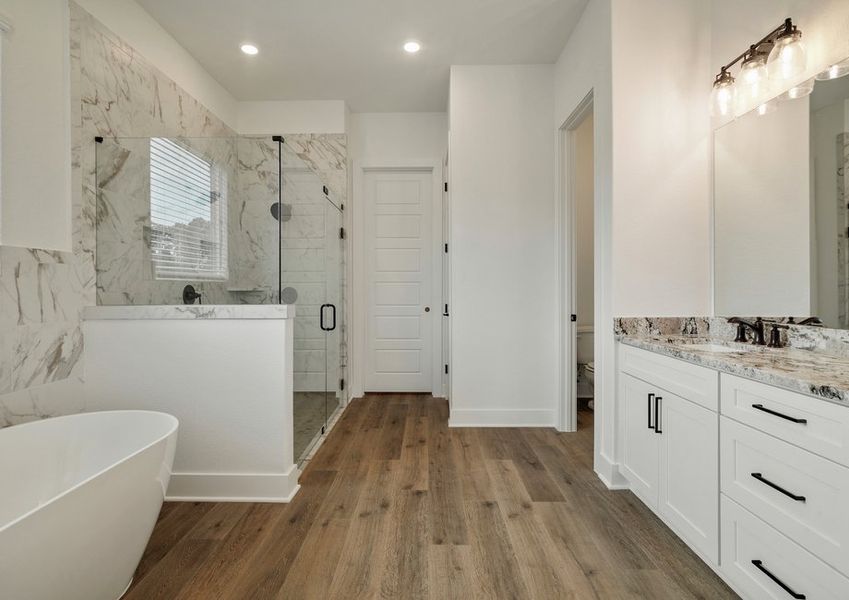 Enjoy a spa-inspired primary bathroom. Enjoy a spa-inspired primary bathroom.