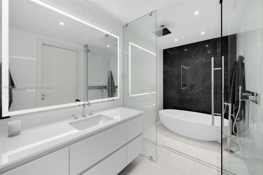 Furnished interior view inside a new home in Aston Martin Residences, Miami (Image 17).