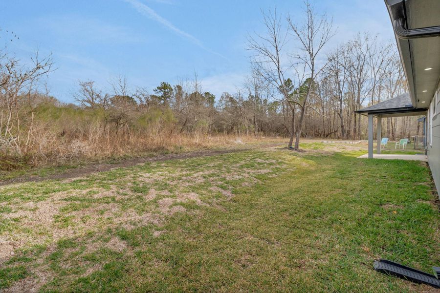 View of the back yard. The yard can be fenced subject to approval from the POA