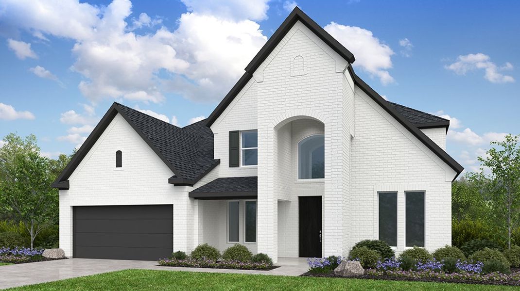 Representative exterior photo of a completed home built from the Larimar by Taylor Morrison in The Ranch at Uptown Celina, Celina, TX (Image 2). Representative exterior photo of a completed home built from the Larimar by Taylor Morrison in The Ranch at Uptown Celina, Celina, TX (Image 2).