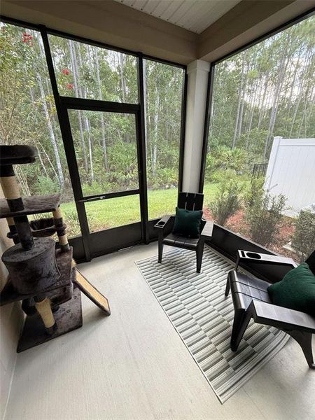 Exterior details and patio area of a home in The Trails, Palm Coast (Image 2).