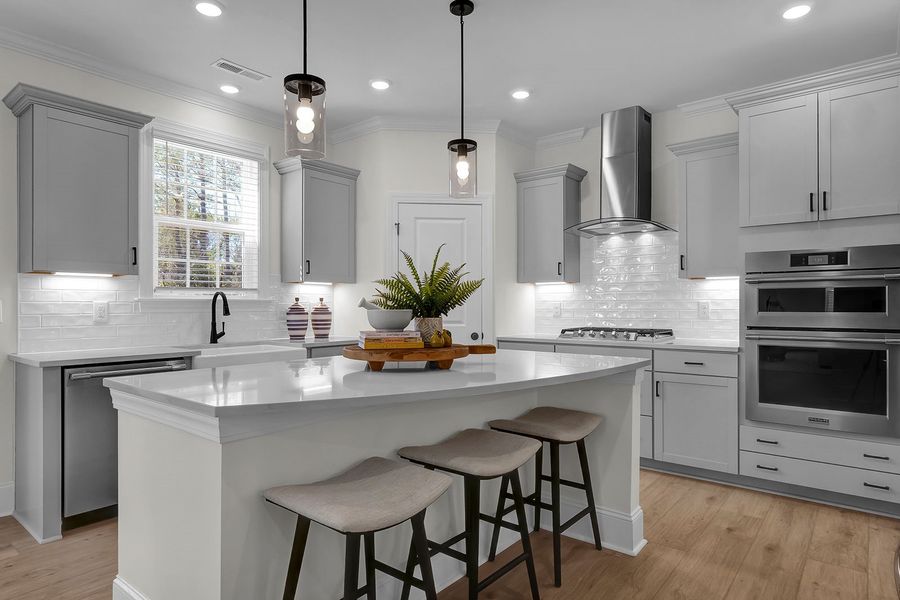 Representative furnished interior of a home built from the Palmer - Vanguard Collection by Mungo Homes in Georgias Landing, Raleigh (Image 3).