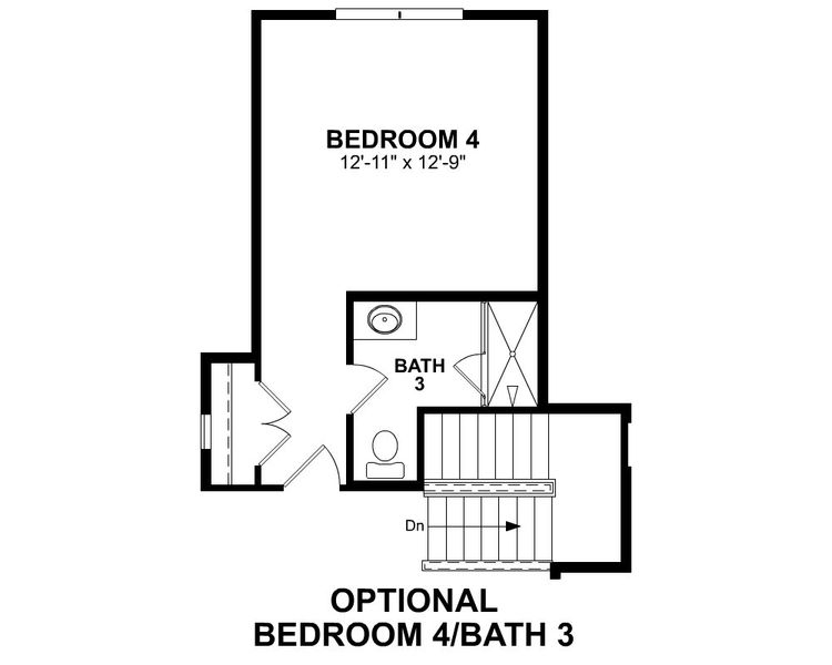 2D floor plan layout for the Windsor by Beazer Homes in Somerset, Myrtle Beach, SC (Image 13).