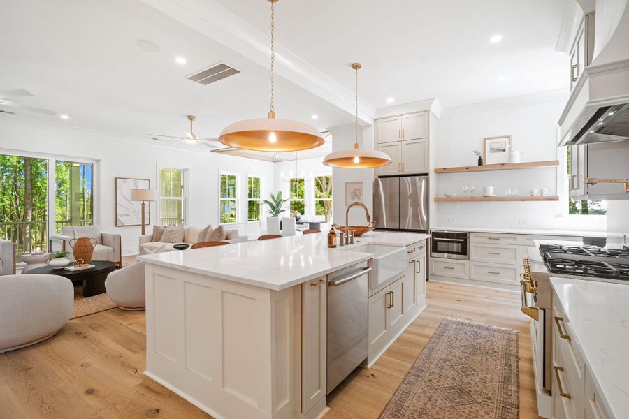 Furnished interior view inside a new home in , Awendaw (Image 42).