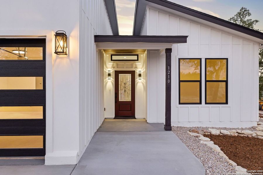 Exterior details and patio area of a home in , Fischer (Image 21).