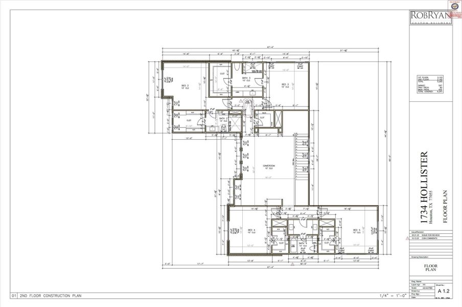 Architectural Floor Plan (2nd Floor)