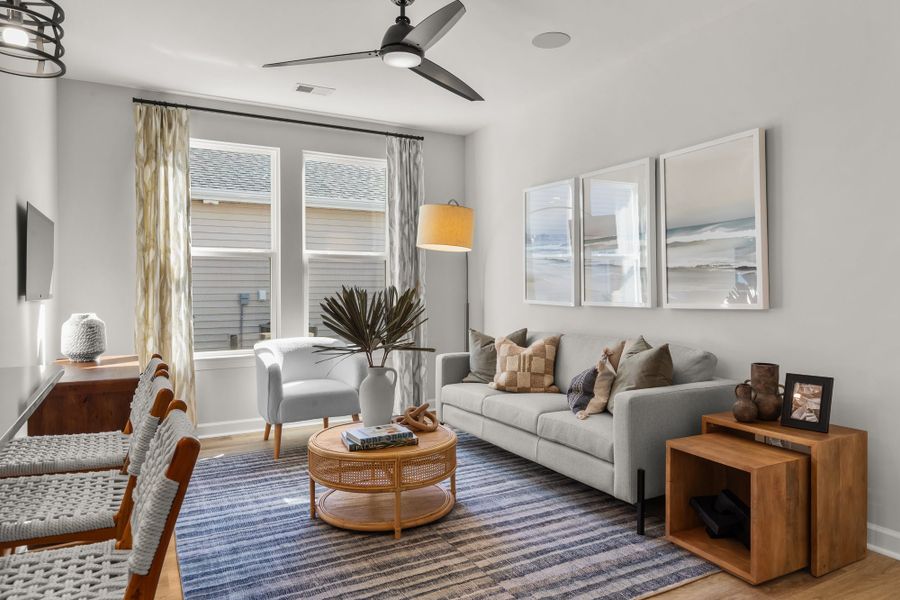 Representative furnished interior of a home built from the The Seashore Multigen by Chesapeake Homes in Coastal Club of the Carolinas, Calabash (Image 29).