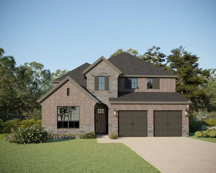 Plan 1566 Elevation A w/ Stone Plan 1566 Elevation A w/ Stone