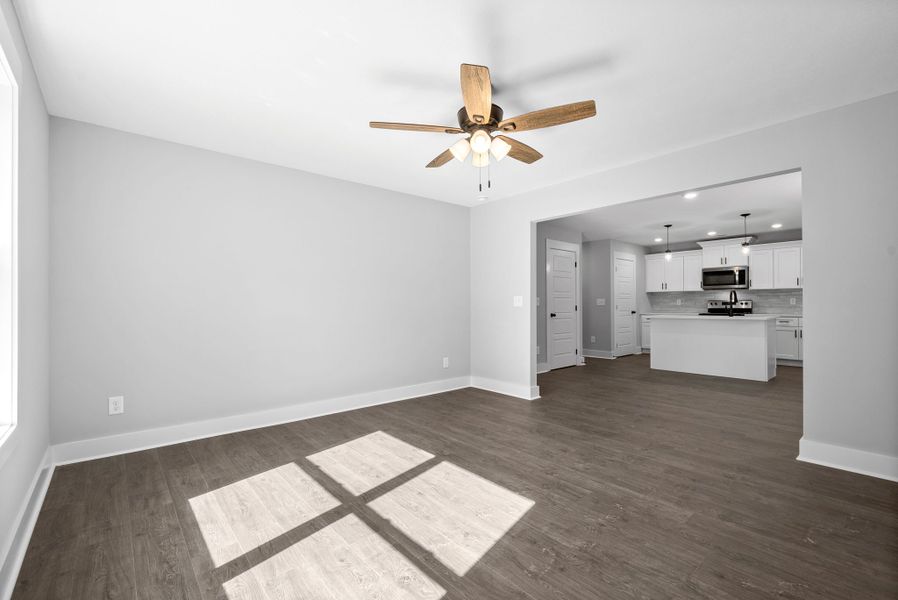 Representative unfurnished interior of a home built from the Noah by Rockwood Homes in Garrettsburg Meadows, Clarksville (Image 16).