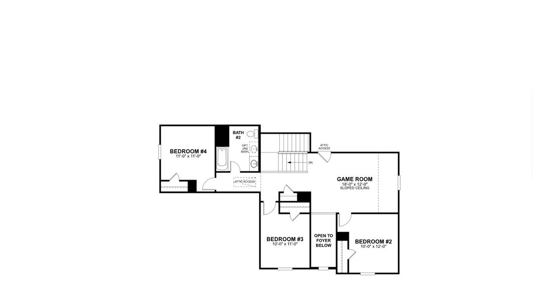 2D floor plan layout for the Lavon by M/I Homes in Carillon, Manor, TX (Image 3). 2D floor plan layout for the Lavon by M/I Homes in Carillon, Manor, TX (Image 3).