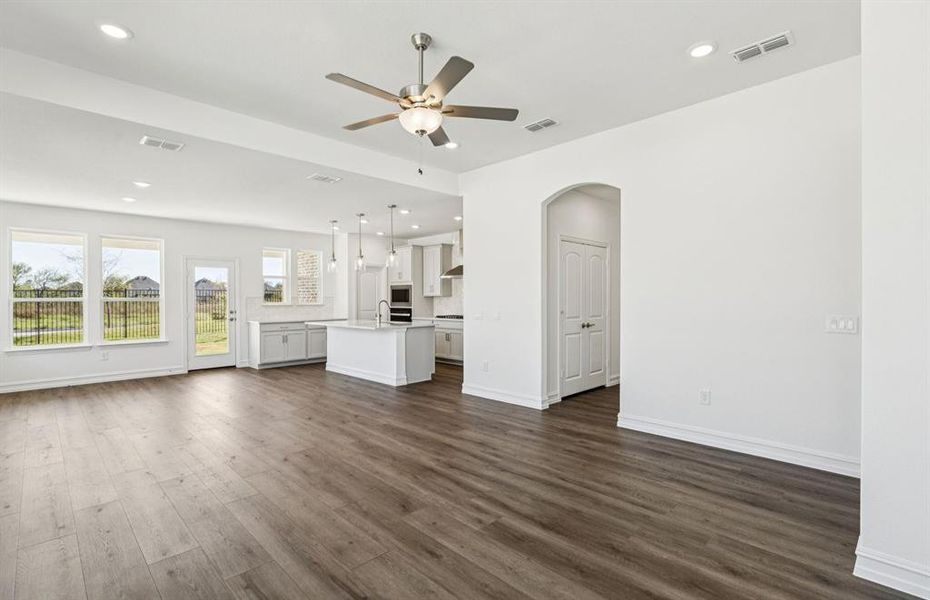 Gathering room with view of main living areas Gathering room with view of main living areas