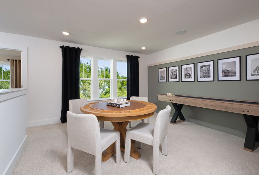 Representative furnished interior of a home built from the Canberra by Pulte Homes in Bradshaw Farms Reserve, Mount Juliet (Image 15). Representative furnished interior of a home built from the Canberra by Pulte Homes in Bradshaw Farms Reserve, Mount Juliet (Image 15).
