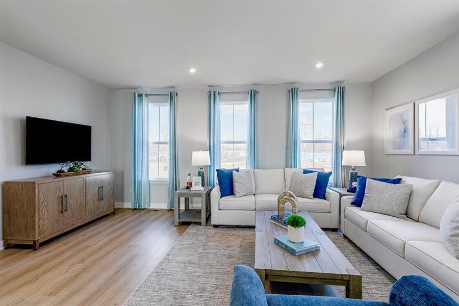Representative furnished interior of a home built from the Mayer by Ryan Homes in Stowe Branch Townhomes, Charlotte (Image 15).