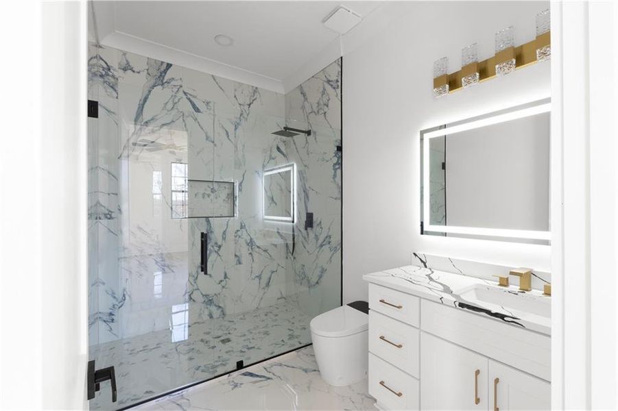 Furnished interior view inside a new home in , Suwanee (Image 51).