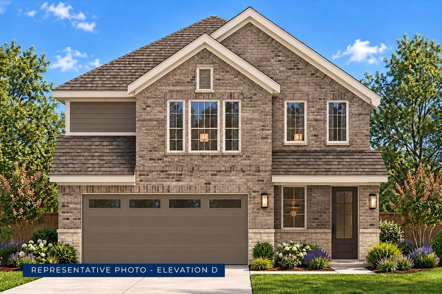 Representative exterior photo of a completed home built from the Truman F by First Texas Homes in Westside Preserve, Midlothian, TX (Image 7).