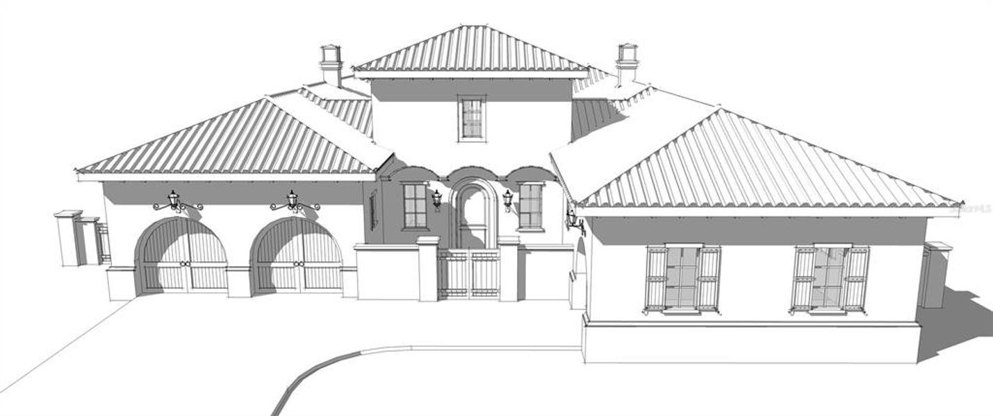 Exterior rendering of this home design in , Lutz, FL (Image 9).