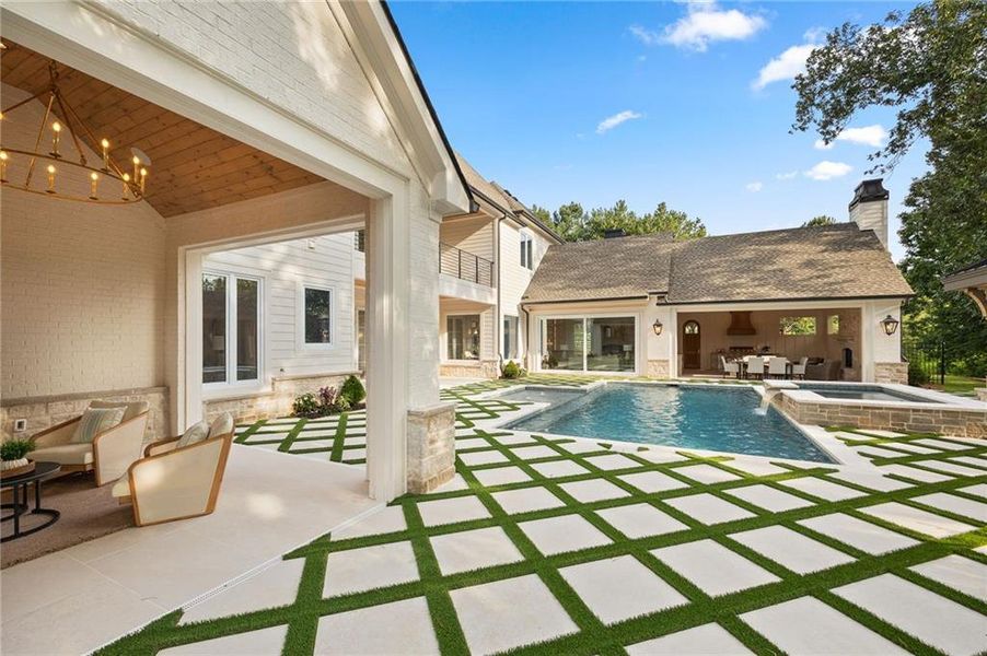 Exterior details and patio area of a home in , Canton (Image 33).