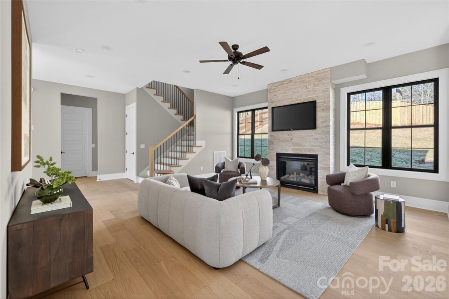 Furnished interior view inside a new home in , Charlotte (Image 6).