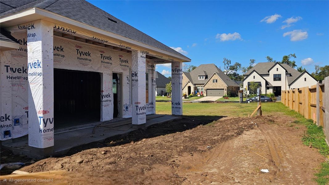 In-progress construction of a new home in Sienna 65', Missouri City, TX (Image 5).