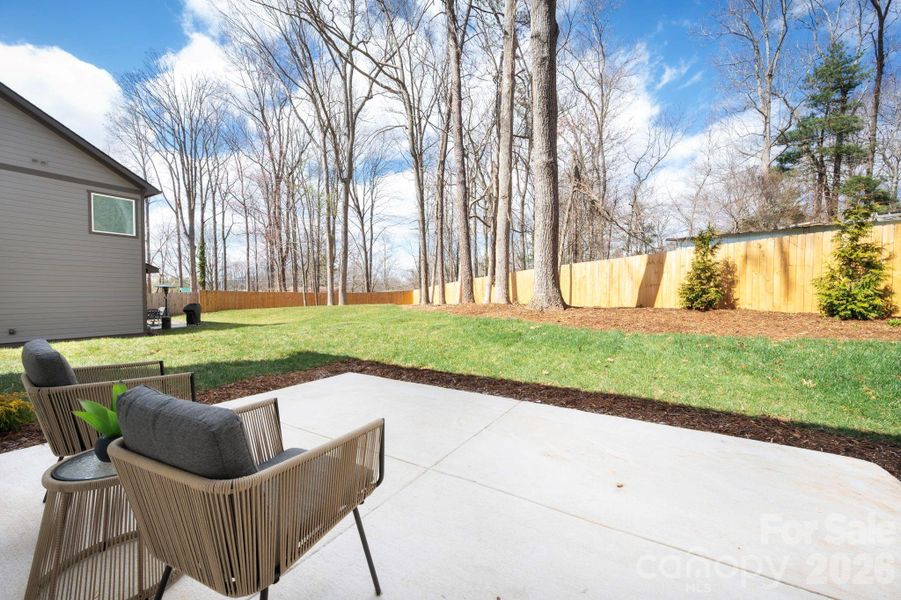 Beautiful Rear Patio and Plenty of Room to Play