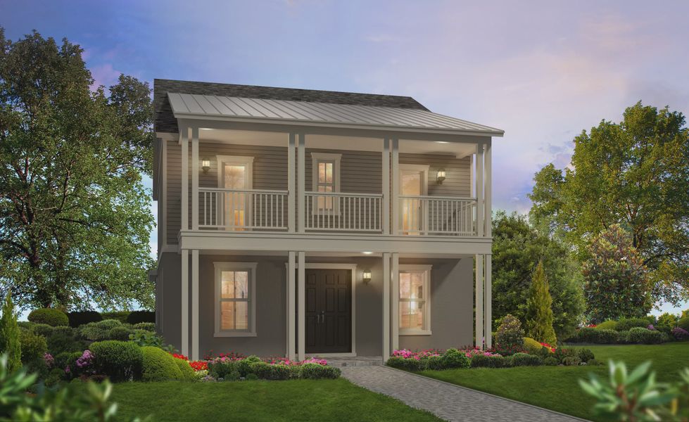 Representative exterior photo of a completed home built from the Camellia by ICI Homes in Persimmon Park, Wesley Chapel, FL (Image 7). Representative exterior photo of a completed home built from the Camellia by ICI Homes in Persimmon Park, Wesley Chapel, FL (Image 7).