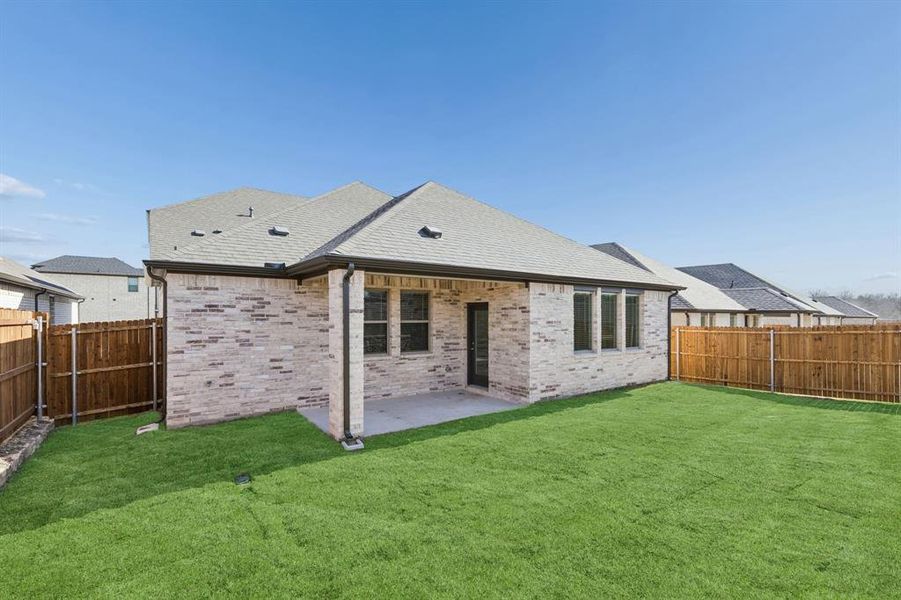 Patio in the Holden home plan by Trophy Signature Homes – REPRESENTATIVE PHOTO Patio in the Holden home plan by Trophy Signature Homes – REPRESENTATIVE PHOTO