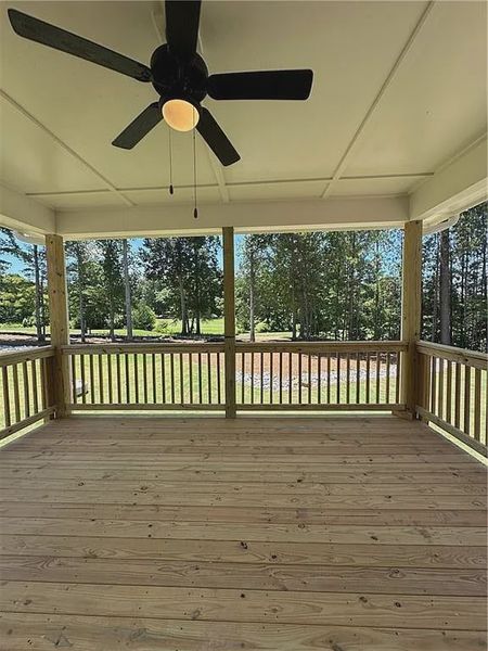 Exterior details and patio area of a home in Mirror Lake at South Harbour, Villa Rica (Image 4).
