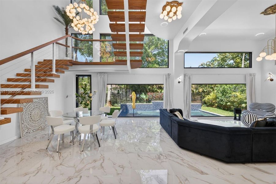 Furnished interior view inside a new home in , Biscayne Park (Image 68).