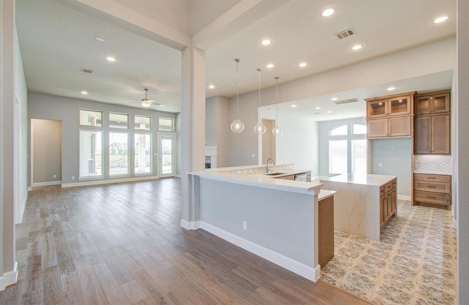 Open Concept Kitchen and Living room