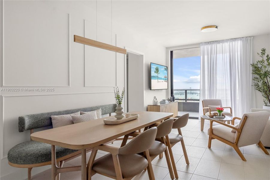 Furnished interior view inside a new home in , Miami (Image 47).