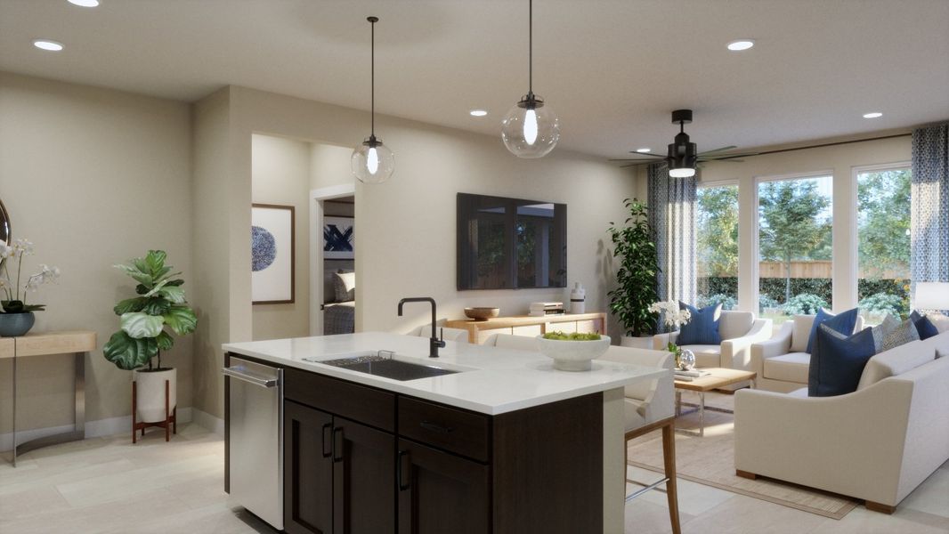 Representative furnished interior of a home built from the 4053 by Risewell Homes in Parkton Square, Kyle (Image 5).