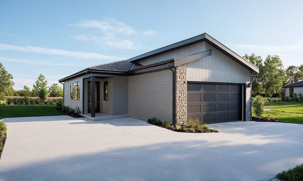 Representative exterior photo of a completed home built from the Carnation by View Homes in Trails at Aspen Ridge-3, Colorado Springs, CO (Image 3). Representative exterior photo of a completed home built from the Carnation by View Homes in Trails at Aspen Ridge-3, Colorado Springs, CO (Image 3).