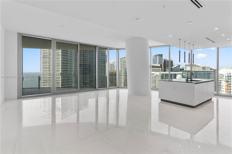 Spacious, unfurnished interior of a new home in Aston Martin Residences, Miami (Image 36).