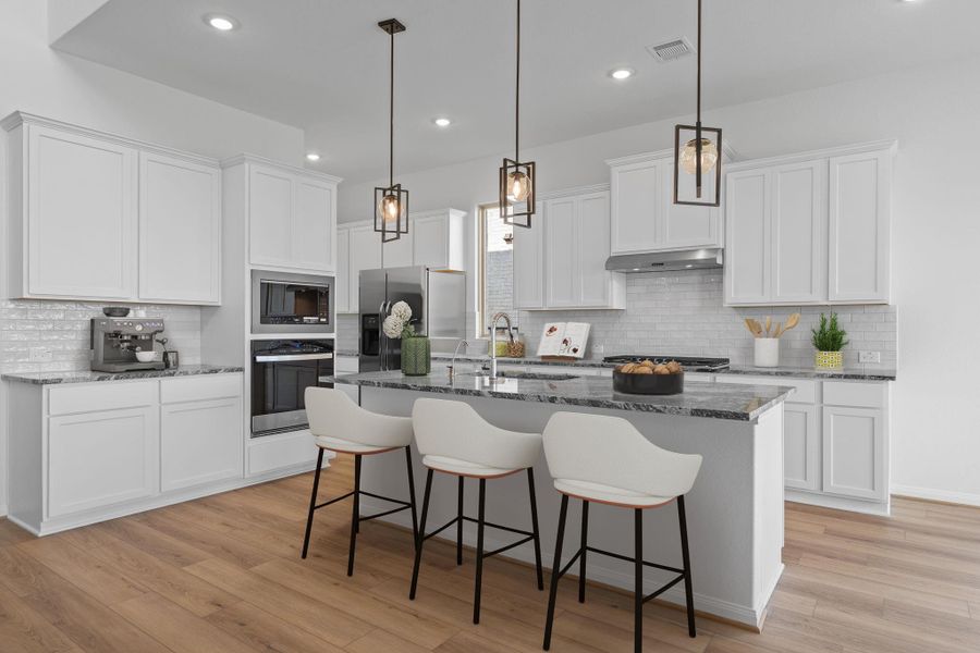 Furnished interior view inside a new home in Bridgeland 55', Cypress (Image 7).