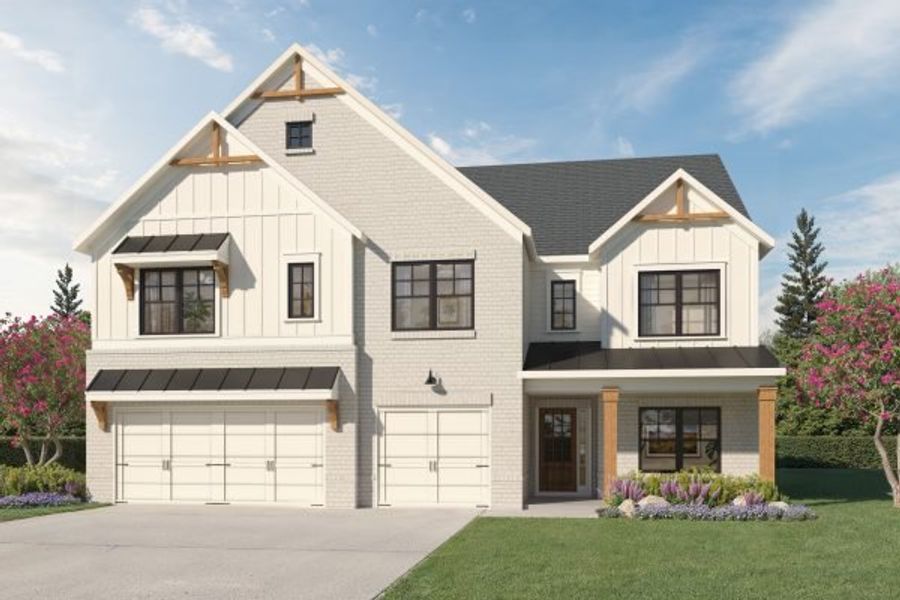 Representative exterior photo of a completed home built from the Richard by Kerley Family Homes in Walters Creek, Douglasville, GA (Image 6). Representative exterior photo of a completed home built from the Richard by Kerley Family Homes in Walters Creek, Douglasville, GA (Image 6).