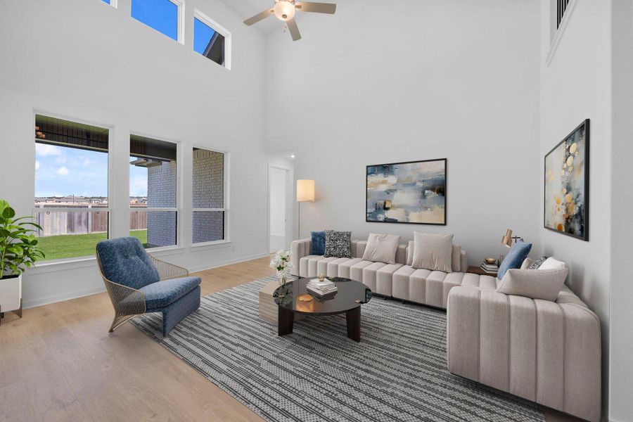Open Concept Family Room - Virtually Staged Open Concept Family Room - Virtually Staged