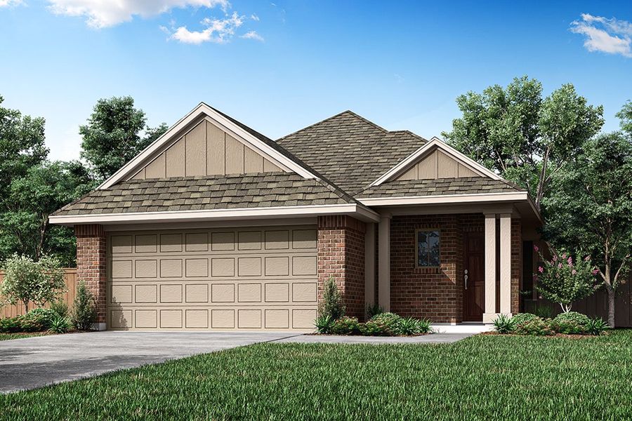 Front exterior of a new home in Leonard Trails, Anna, TX, highlighting curb appeal (Image 23).