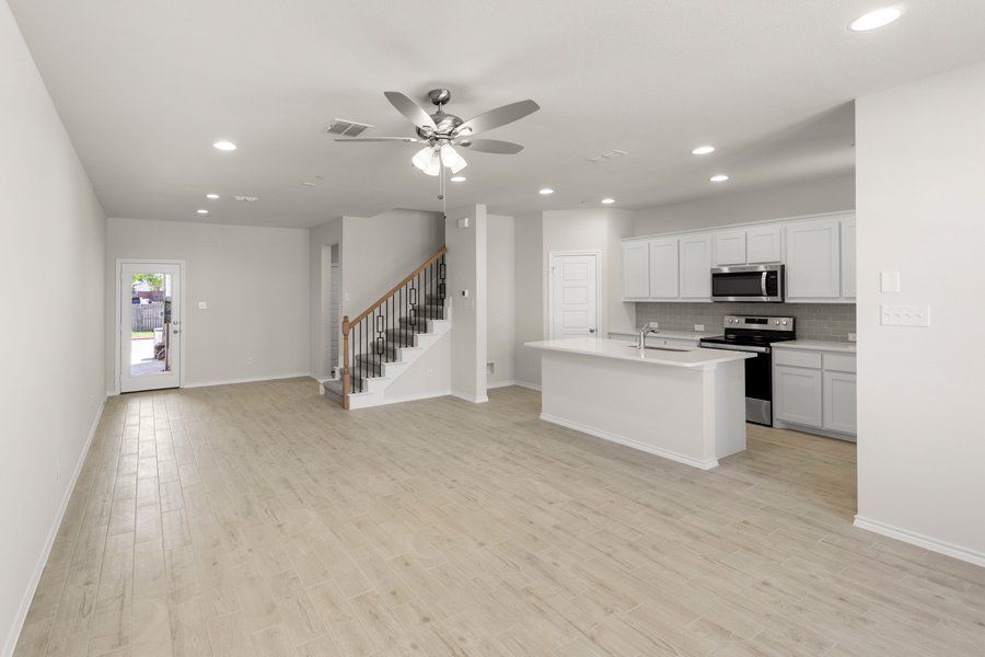 Front exterior of a new home in Sanger Circle, Sanger, TX, highlighting curb appeal (Image 9). Front exterior of a new home in Sanger Circle, Sanger, TX, highlighting curb appeal (Image 9).