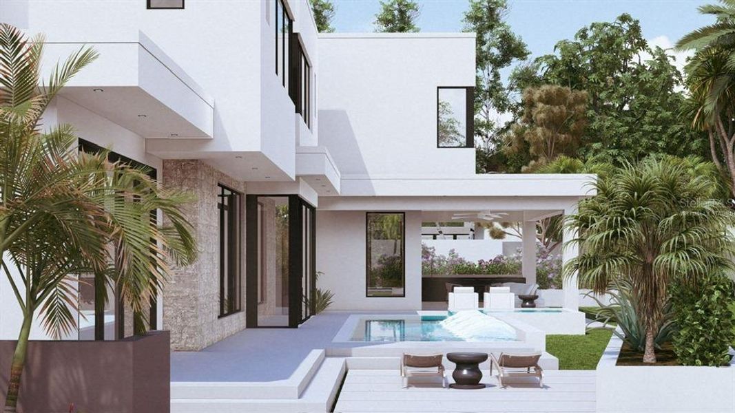 Exterior details and patio area of a home in , Orlando (Image 4). Exterior details and patio area of a home in , Orlando (Image 4).