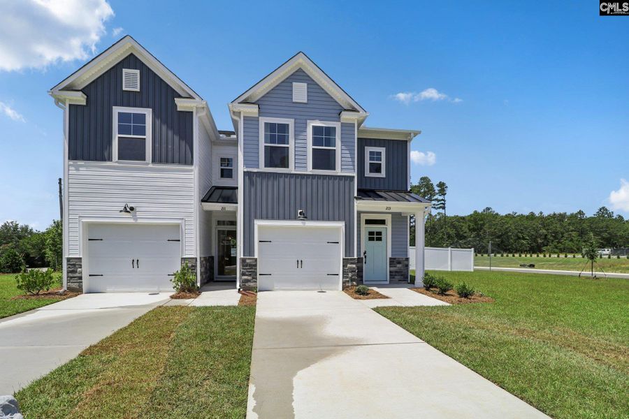 Front exterior of a new home in Walker’s Trail, Lexington, SC, highlighting curb appeal (Image 20).