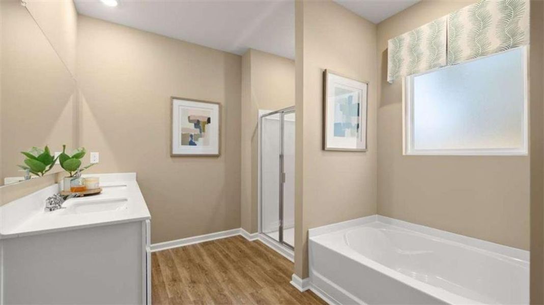 Furnished interior view inside a new home in Poplar Preserve, Newnan (Image 10).