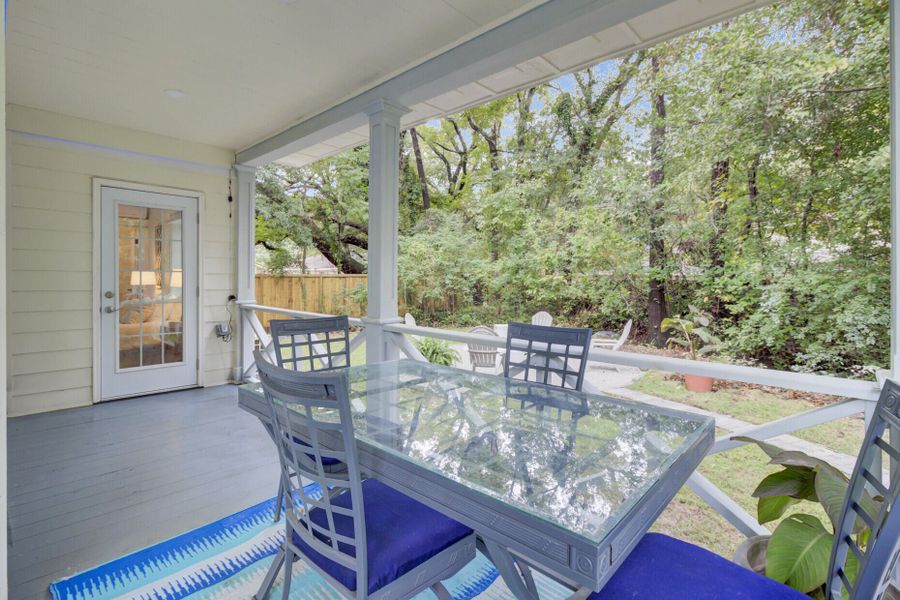 Exterior details and patio area of a home in , Charleston (Image 17).