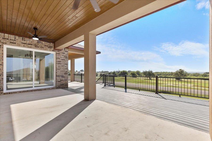 Exterior details and patio area of a home in , Bastrop (Image 27).