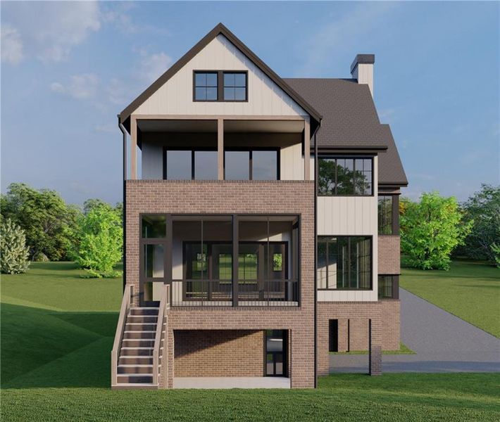 Front exterior of a new home in , Atlanta, GA, highlighting curb appeal (Image 23).