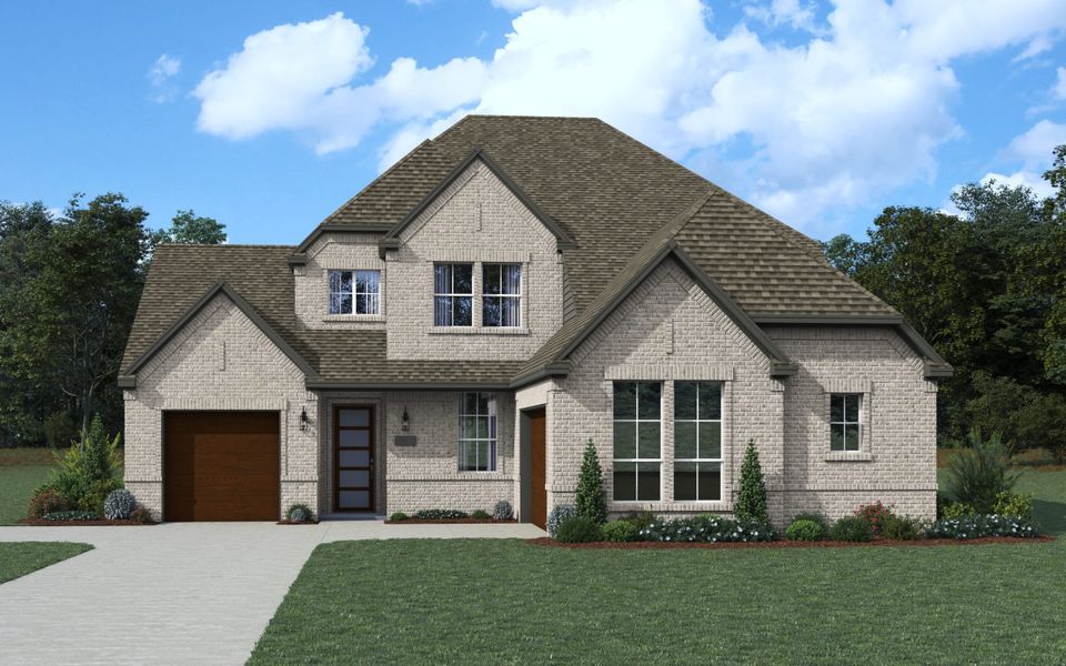 Representative exterior photo of a completed home built from the Everton II – 65' by Chesmar Homes in The Grove Frisco, Frisco, TX (Image 2).