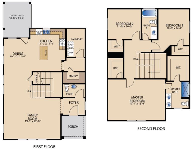 2D floor plan layout for the Canton by Pacesetter Homes in Trace, San Marcos, TX (Image 3). 2D floor plan layout for the Canton by Pacesetter Homes in Trace, San Marcos, TX (Image 3).