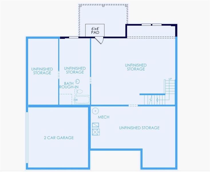 2D floor plan layout of this home in Sierra Creek, Hoschton, GA (Image 4).