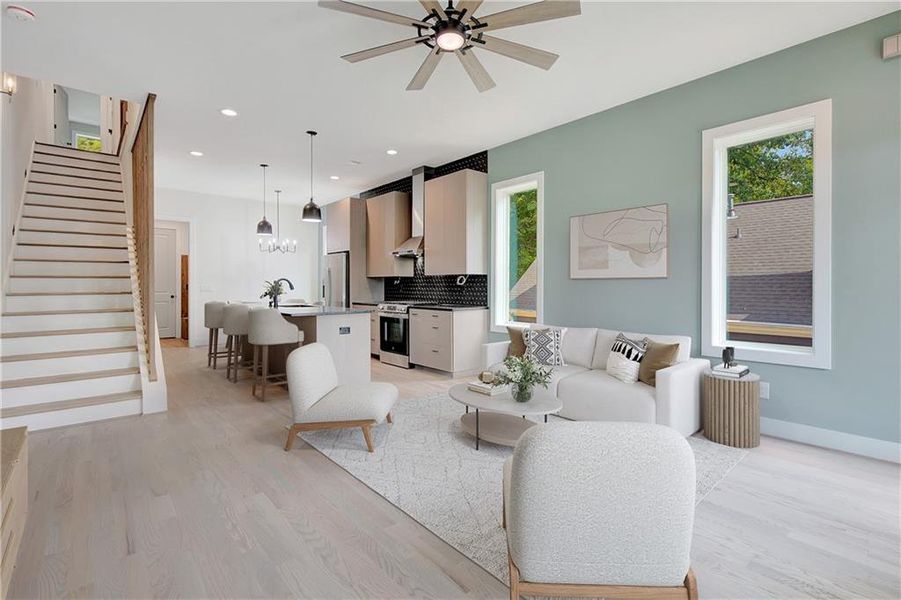 Furnished interior view inside a new home in , Atlanta (Image 48).